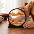 thumbnail image 6 of Moving Sand Art Picture Hourglass Decor, Plastic Dynamic Sandscape Ornament for Wine Cabinet, Office Desk, Home and Office Decor, Calming Stress Relief, 6 of 7