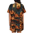 thumbnail image 4 of Womens Pajama Sets With Pocket, Halloween Doorstep Pumpkin Lounge Sets Short Sleeve Sleepwear PJ Sets for Women, 4 of 6