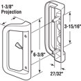thumbnail image 2 of Diecast, White, Mortise Style Sliding Door Handle Set (Single Pack), 2 of 3
