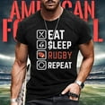 thumbnail image 1 of T-shirt de Rugby pour Hommes Fans de Sports Haut Décontracté - Tenues de Football Rétro pour Hommes T-Shirt d'Athlètes, 1 of 4