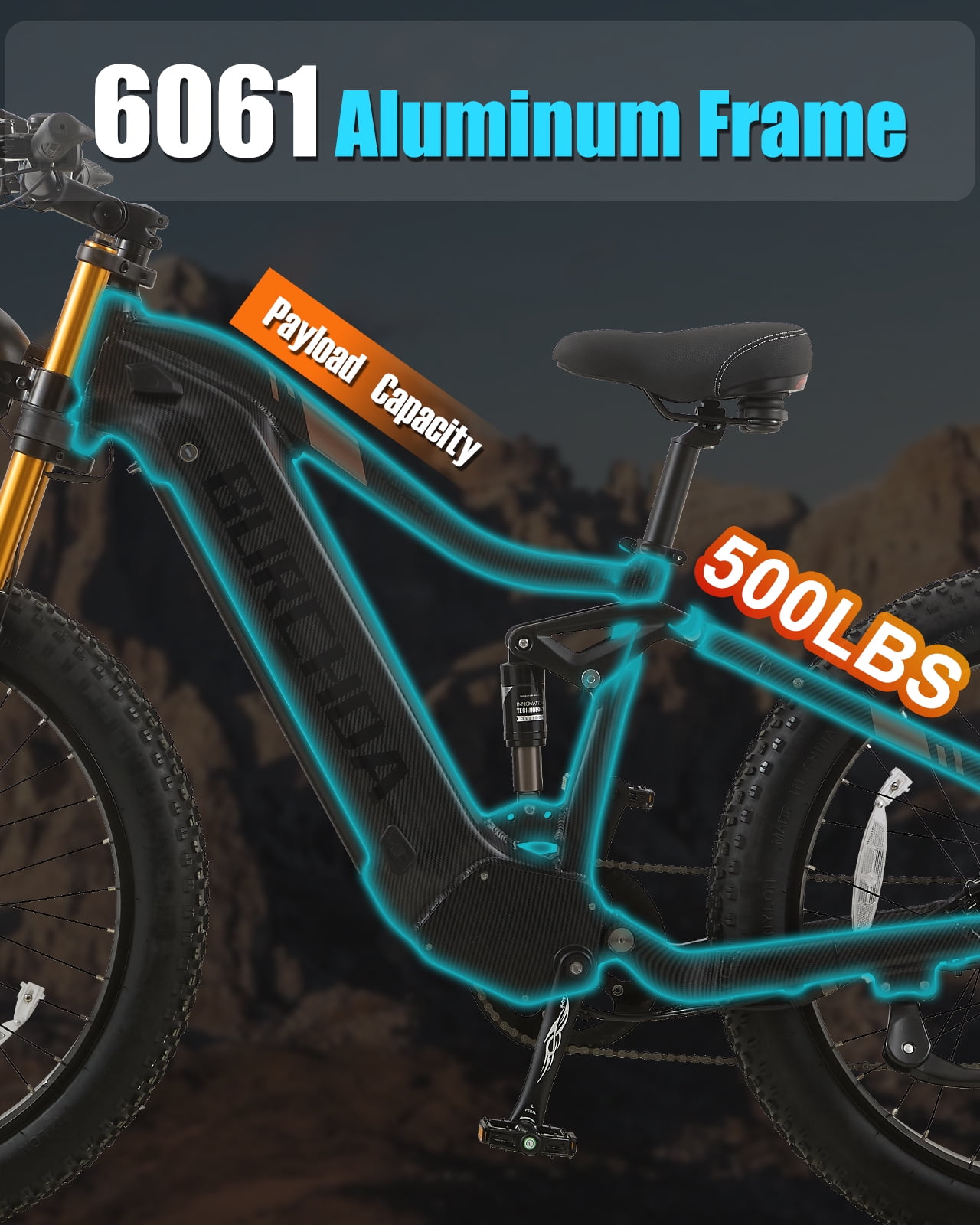 Dual Motors AWD 3000W Electric Bike for Adult 26'', UL2849 48V 30AH Removable Battery E-mountain bike 4.0 Fat Tire up to 35MPH&120Miles Long Range Off-road Ebike Beach Dual Hydraulic&Brakes E-Bicycle