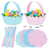 Easter Cartoons Colorful Handy Basket Boxes Party Gifts Candy Chocolate Packaging Bags Colored Eggs