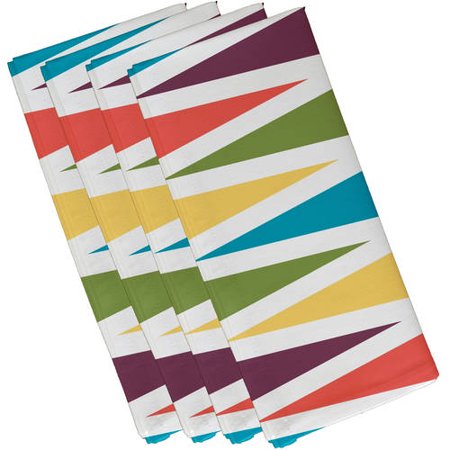Simply Daisy 19  x 19  Backgammon Geometric Print Napkins  Set of 4