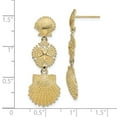 thumbnail image 3 of FB Jewels 14K Yellow Gold Scallop Sand Dollar and Scallop Dangle Earrings, 3 of 3