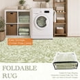 thumbnail image 6 of TURCURNO Washable Bedroom Rugs 5x7 Botanical Willow Leaf Print Cream Green Area Rugs for Living Room Non Slip Soft Low Pile Neutral Boho Farmhouse Rugs, 6 of 10