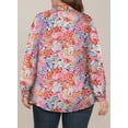 thumbnail image 2 of Blusa Eytino para mujer, talla grande, cuello en V, manga larga, 2 of 6