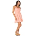 thumbnail image 5 of Celebrity Pink Women's Spaghettit Strap Eyelet Babydoll Dress, Sizes XS-XXXL, 5 of 7
