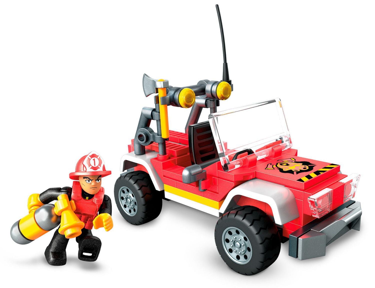 Mega Construx SUV Rescue Construction Set with character figures, Building Toys for Kids (114 Pieces)