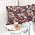 thumbnail image 4 of Pofeuu Skull rock music record Print Polyester Microfiber Plush Pillowcases, Super Soft and Cozy Pillow Case Covers with Envelop Closure（Pillow core not included）-20"x30", 4 of 6