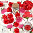 thumbnail image 3 of Pushiibee 60Pcs Roses Faux Flower Heads, 2 Colors 1.2 Inch Artificial Flower Heads for Decoration, Mini Artificial Flower Heads Fake Rose Flower Heads Silk Rose Head for Wedding Valentine's Day, 3 of 7
