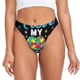 thumbnail image 1 of Balery I Love My Autism Tangas de Algodón para Mujer con Estampado – Ropa Interior Sexy, Transpirable, G-string-4X-Large, 1 of 6