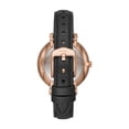 thumbnail image 2 of Fossil Women's Jacqueline Floral Dial Black Leather Watch (ES4535), 2 of 3