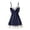 A-Blue655, variant on XIAONU Women's Silky Satin Cami Chemise Loose Fit Sleeveless V Neck Nightgown Soft Luxe Sleep Nightdresses