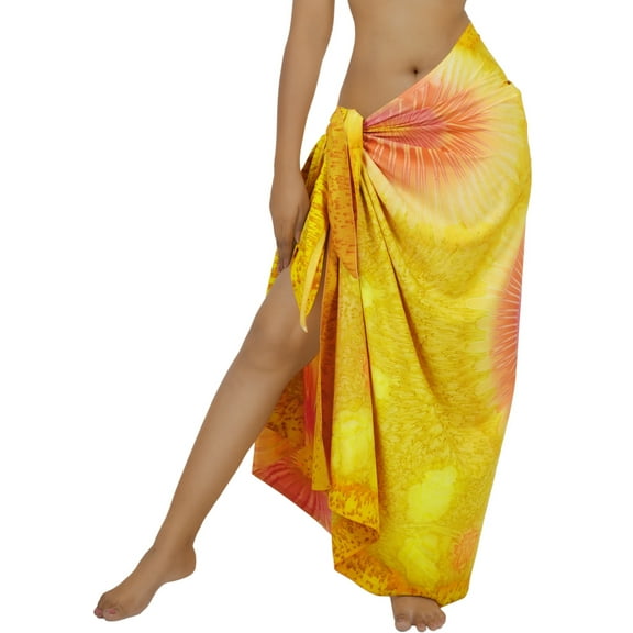 HAPPY BAY Women's Beach Wrap Bikini Wraps Sarong Coverup Skirt Bathing suit Swimsuit Swimwear Cover Up for Women One Size Flower, Multi