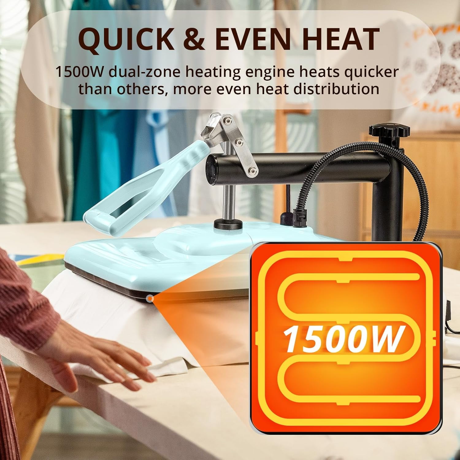 HTVRONT Heat Press Machine 15x15, Swing Away Digital Sublimation Vinyl Transfer Printer for T Shirts,Sublimation,Heat Transfer Projects