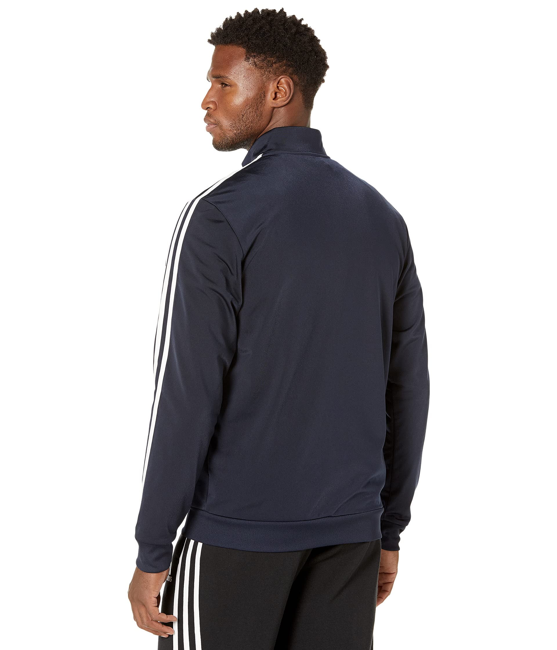 adidas Essentials 3-Stripes Tricot Track Jacket (Mens, Legend Ink