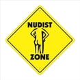 thumbnail image 1 of SignMission 4 x 4 in. Signe de la Zone de Décalque de Passage Nudiste Xing, 1 of 1