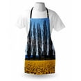 thumbnail image 3 of Landscape Apron Daffodil Field Farming Washington Valley Northwest Art of Photography Print, Unisex Kitchen Bib Apron with Adjustable Neck for Cooking Baking Gardening, Blue Mustard, by Ambesonne, 3 of 3