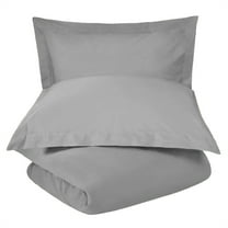Superior Tierney Cotton Percale Duvet Cover Set, King/California King, Smoked Pearl