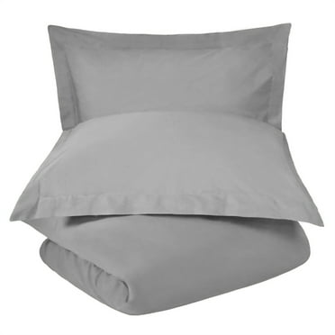 Superior Tierney Cotton Percale Duvet Cover Set, Twin, Smoked Pearl