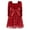 Red, variant on Girls Fall Winter Princess Dress Velvet Long Sleeves Layered Tulle Dress Square Neck Tutu Dress Wedding Birthday Commemorative Day Party Princess Dress 4-10 Years