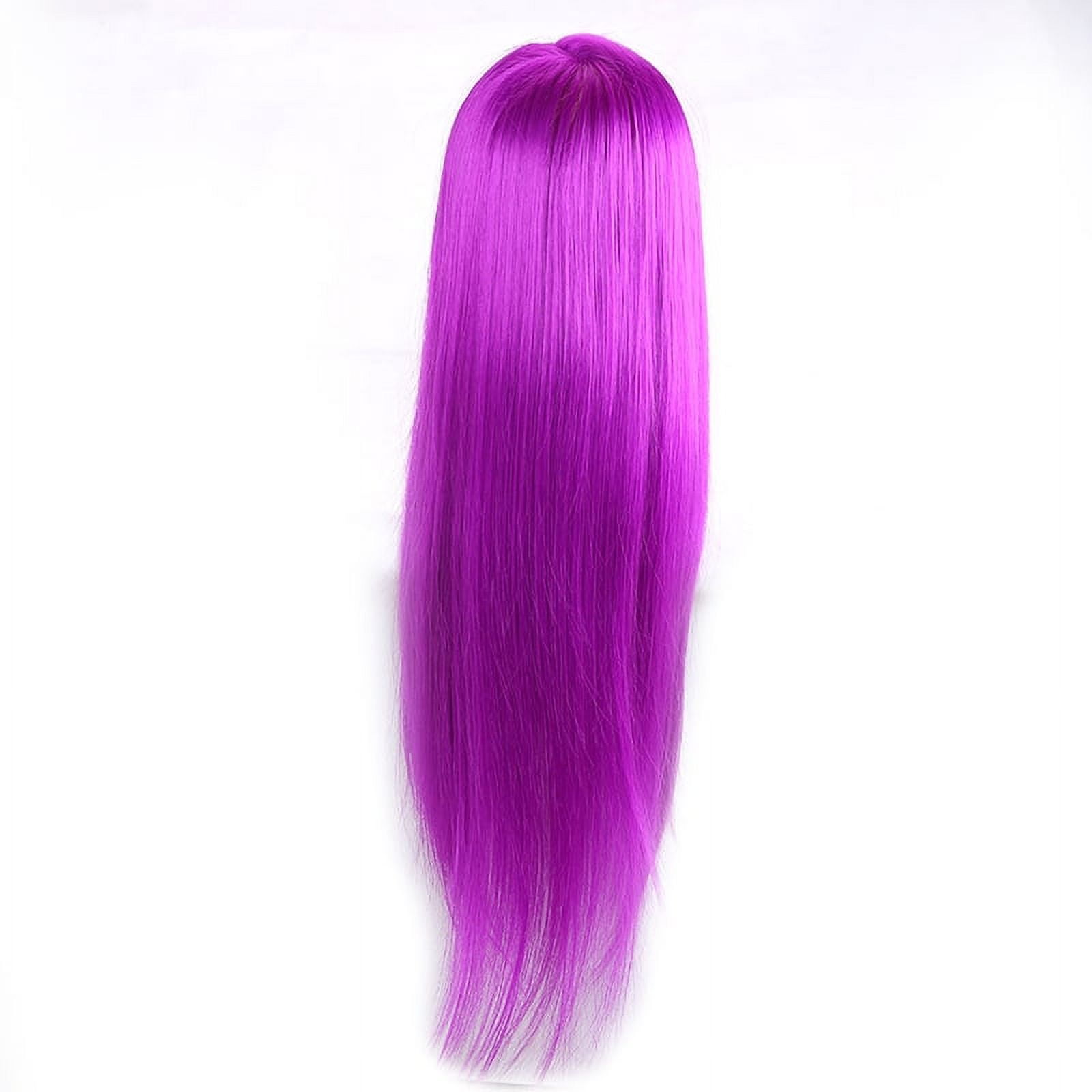 Cosmetology Mannequin Head with supper wave SYNTHETIC HAIR #purple color22"+ TABLE CLAMP