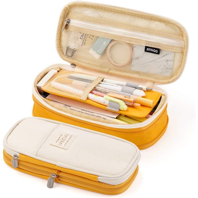 EASTHILL - Estuche para lápices de gran capacidad, bolsa de almacenamiento para estudiantes, niñas, adultos, oficina, universidad, escuela, organizador, color azul oscuro Zhivalor OTTO-LXX-0054