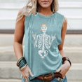 thumbnail image 2 of Trendfront Womens Skull Graphic Tops Figure Print Sleeveless Crewneck Casual Loose Fit Tank Tee Trendy Fashion T Shirts Daily Clothes, 2 of 6