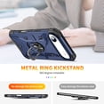 thumbnail image 4 of ELEHOLD Heavy Duty Rugged Case for iPhone Air,360° Ring Holder Kickstand Anti-Slip Work with Magnetic Car Mount Shockproof Protective Case,Deep Blue, 4 of 8