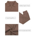 thumbnail image 4 of NISVIYA Oversized Workout Shirts for Women Casual Solid Color Tops Fashion Ribbed Blouses Basic Classic Lapel V Neck Sweaters, 4 of 5