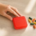 thumbnail image 6 of Pill Organizer 4 Compartment Red Portable Case for Travel and Purse, 6 of 7
