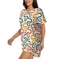 thumbnail image 2 of Naloa Snake Women's Short-Sleeved Pajama Set, Loungewear, Summer pajamas, Breathable Cozy - Small, 2 of 9