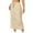 Beige, variant on Kaemgyyd Long Skirts for Women Fall Fashion High Waist Drawstring Midi Skirt Summer Slit Casual Skirts with Pockets