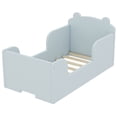 thumbnail image 6 of Aukfa Toddler Bed, Floor Bed Frame with Safely Rail and Bear Shape Headbroad for Kids Ages 2-6, Blue, 6 of 8