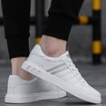 thumbnail image 2 of White Grey Mens Casual Shoes Fashion Sneakers Breathable Comfort Walking Shoes For Male-40, 2 of 5