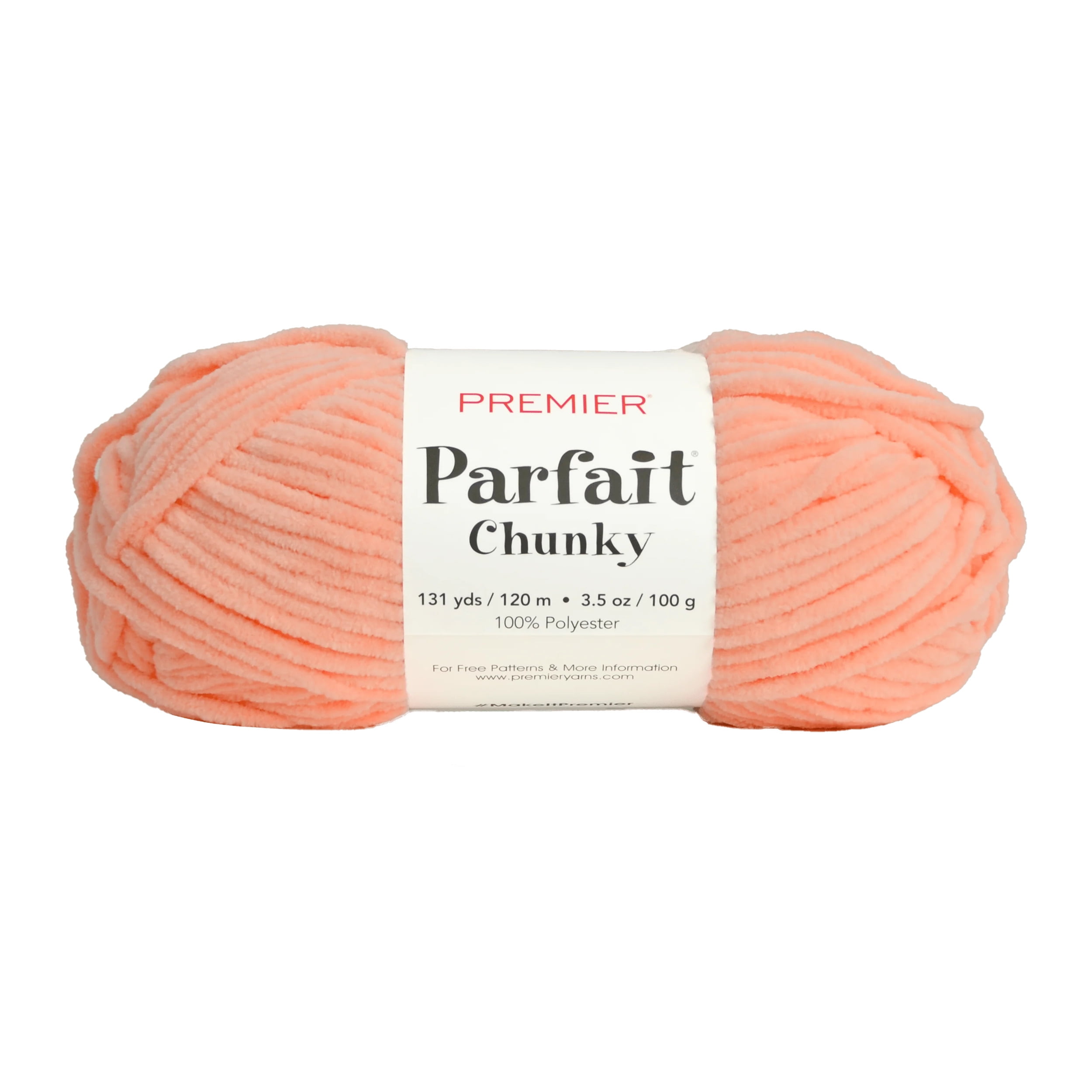 Premier Yarns Parfait Chunky - 3.5 Oz - #6 Super Bulky Weight - 3 Pack  Bundle with 10 Bella's Crafts Stitch Markers (Black)