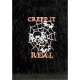 thumbnail image 6 of Serafina Home Decorative Halloween Hand Towels: Creep It Real Spider Web Design Embroidered Black Plush Velour Cotton, Set of 2 (Spiders), 6 of 7