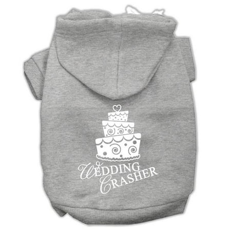 Mirage Pet Wedding Crasher Screen Print Pet Hoodies, Grey - 2XL 18