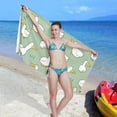 thumbnail image 5 of Coolnut Cartoon Duck Beach Towel Fast Drying Camping Towels Sand Free Beach Blanket Soft Absorbent Travel Sport Towel for Gym Bath Shower Swimming 31" x 71" Washcloth Gift, 5 of 7