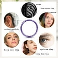 thumbnail image 5 of 10PCS Septum Nose Rings Hoops for Women Men - 16G 18G 316L Surgical Stainless Steel Hinged Clicker Lip Helix Rook Tragus Daith Conch Piercing Jewelry Cartilage Sleeper Earrings Set 8/10/12MM, 5 of 5