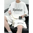 thumbnail image 3 of Chándal informal de moda de gran tamaño de verano, traje holgado para correr con diseño de gofre, camiseta holgada de manga corta y pantalones cortos deportivos, conjunto de 2 piezas para hombre, 3 of 5