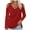 Red, variant on Diufon Plus Size Long Sleeve Tops for Women off Shoulder Pullover Tops Cross Hollow-Out V Neck Tunics
