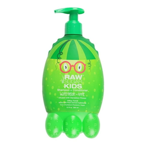 Shampoo acondicionador Raw Sugar Kids sandía y manzana 354 ml