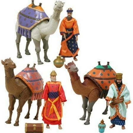 Jesus Christ Figure - Birth of Jesus Three Wisemen and Camels Action Figure Set