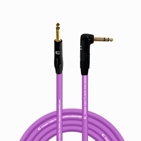 Coluber Cable - 1/4" TS Male to Right Angle 1/4" TRS - Pro 3-Pin Connector