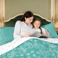 thumbnail image 4 of Erosebridal Teal Paisley Patchwork Twin Comforter Sets,Vintage Ethnic Motif Bedding Set,2-Piece,1 Comforter and 1 Pillowcase,Reversible, 4 of 7