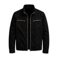 thumbnail image 4 of Jackets for Men Trendy Jerdar Men Casual Fashion Solid Long Sleeve Stand Collar Zipper Outwear Workwear Jackets, 4 of 8