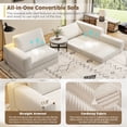 thumbnail image 2 of Modular Sectional Sofa, Single-seater Modular Lazy Sofa, Left Armrest Cloud Couch Floor Chair for Living Room, Bedroom and Apartment, White, 2 of 8
