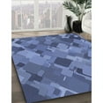 thumbnail image 3 of Ahgly Company Machine Washable Indoor Round Transitional Sky Blue Area Rugs, 6' Round, 3 of 7