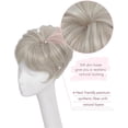 thumbnail image 4 of Yanonmyfd Short Hair Toppers with Bangs 7" x 7" for Women with ThinningHair Synthetic Wigs for Women with Thinning Hair(Grey), 4 of 14